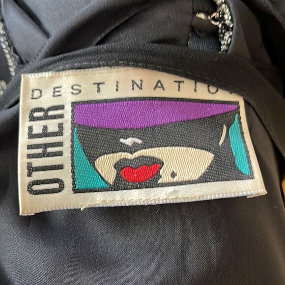 Other Destination vintage black beaded front boho style back tie vest. Small. - Picture 6 of 7